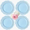Summer Crockery | Dinner Plates<Mrs. Alice Soft Blue Lace Dinner Plates (Set of 4)