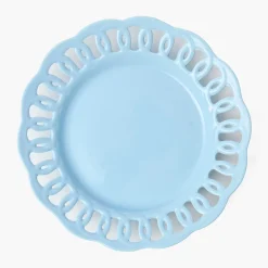Summer Crockery | Dinner Plates<Mrs. Alice Soft Blue Lace Dinner Plates (Set of 4)
