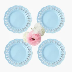 Summer Crockery | Starter Plates<Mrs. Alice Soft Blue Lace Starter Plates (Set of 4)