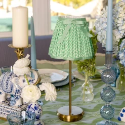 Lampshades<Mrs. Alice Spring Green Lotus Bow Lampshade (18cm)