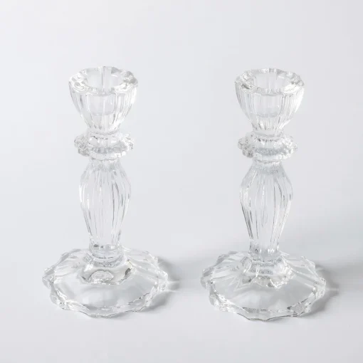 Candle Holders<Mrs. Alice Tall Lace Edge Candle Holders (Pair)