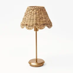 Rechargeable Table Lamps | For Her<Mrs. Alice Tall Rechargeable Lamp with Natural Seagrass Shade