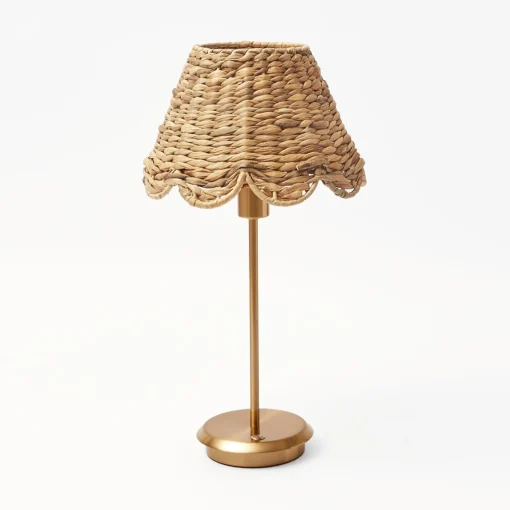 Rechargeable Table Lamps | For Her<Mrs. Alice Tall Rechargeable Lamp with Natural Seagrass Shade