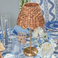 Rechargeable Table Lamps | For Her<Mrs. Alice Tall Rechargeable Lamp with Natural Seagrass Shade