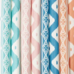 Serena Fresson Fabrics<Mrs. Alice Turquoise Ikat Stripe Fabric