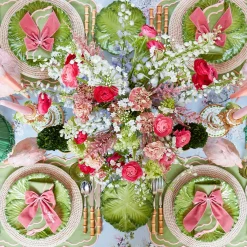 Placemats<Mrs. Alice Valérie Green & Pink Placemats (Set of 4)