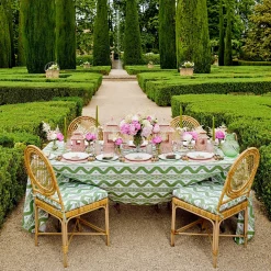 Furniture | Furniture<Mrs. Alice Vivienne Rattan Chair with Ikat Seat Pad Cushion