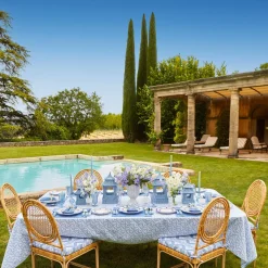 Furniture | Furniture<Mrs. Alice Vivienne Rattan Chair with Ikat Seat Pad Cushion