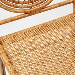 Furniture | Furniture<Mrs. Alice Vivienne Rattan Chair with Ikat Seat Pad Cushion