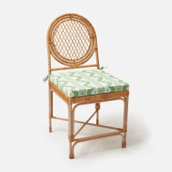 Furniture | Furniture<Mrs. Alice Vivienne Rattan Chair with Ikat Seat Pad Cushion