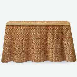 Furniture | Furniture<Mrs. Alice Vivienne Rattan Scalloped Console Table