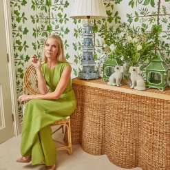 Furniture | Furniture<Mrs. Alice Vivienne Rattan Scalloped Console Table