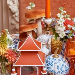 Autumn Decorations<Mrs. Alice White Chinoiserie Tole Pumpkin Family