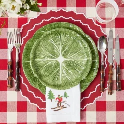 Napkins<Mrs. Alice White Embroidered Skier Napkins (Set of 4)