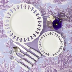 Crockery Sets<Mrs. Alice White Lace Dinner & Starter Plates (Set of 8)