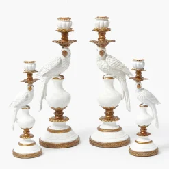 Summer Candleware | Candles<Mrs. Alice White Parrot Candle Holder Set