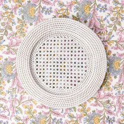 Summer Table Linen | Placemats<Mrs. Alice White Rattan Charger Plates (Set of 4)