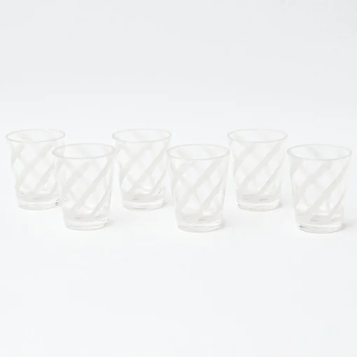 Glasses<Mrs. Alice White Swirl Outdoor Glasses (Set of 6)