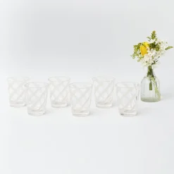 Glasses<Mrs. Alice White Swirl Outdoor Glasses (Set of 6)