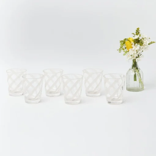 Glasses<Mrs. Alice White Swirl Outdoor Glasses (Set of 6)