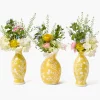 Vases | Vases & Planters<Mrs. Alice Yellow Hand Painted Tole Bud Vases (Set of 3)