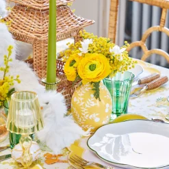 Vases | Vases & Planters<Mrs. Alice Yellow Hand Painted Tole Bud Vases (Set of 3)