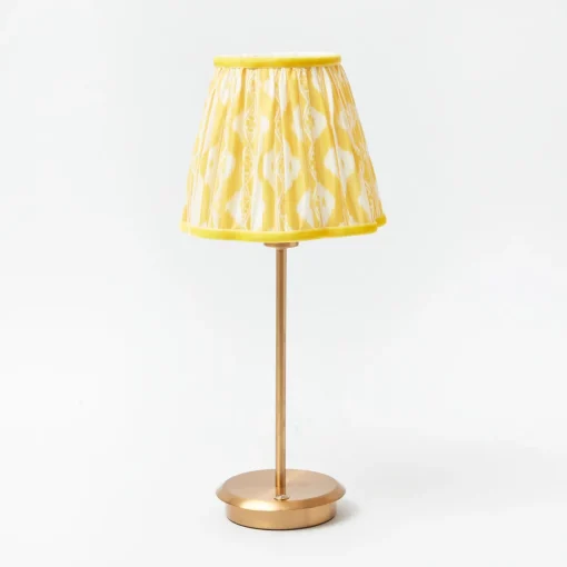 Lampshades<Mrs. Alice Yellow Ikat Lampshade (18cm)