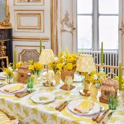 Lampshades<Mrs. Alice Yellow Ikat Lampshade (18cm)