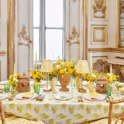 Lampshades<Mrs. Alice Yellow Ikat Lampshade (18cm)